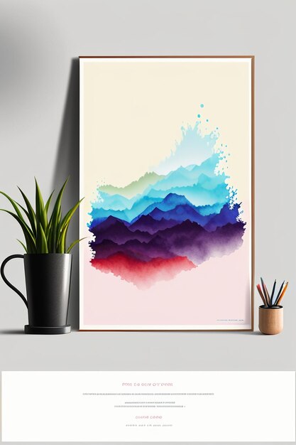 Foto eenvoudige abstracte kunst kleurrijke creatieve denk banner wallpaper achtergrond illustratie mooi