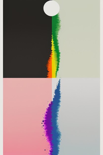 Foto eenvoudige abstracte kunst kleurrijke creatieve denk banner wallpaper achtergrond illustratie mooi