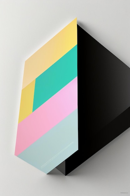 Eenvoudige abstracte kunst kleurrijke creatieve denk banner wallpaper achtergrond illustratie mooi