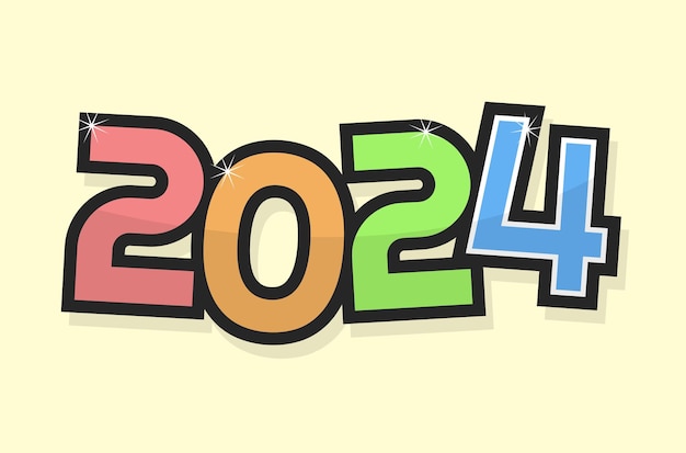 Foto eenvoudige elegante 2024 tekstbanner achtergrond