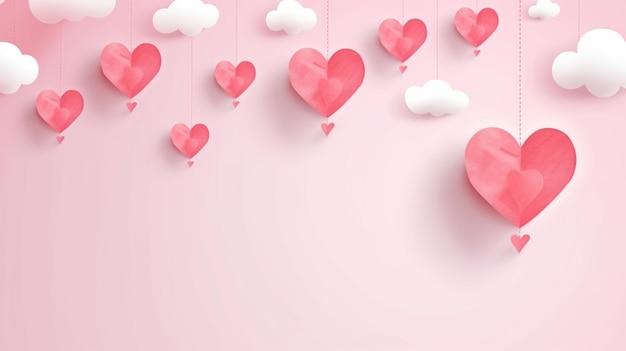 Eenvoudige en creatieve achtergrond voor Valentijnsdag