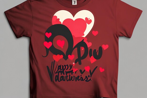 Foto eenvoudige gelukkige valentijnsdag viering t shirt ontwerp zeer nieuw