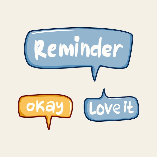eenvoudige herinnering pop-up bevatten andere tekst voor dagelijkse planner schema herinneren vector illustratie