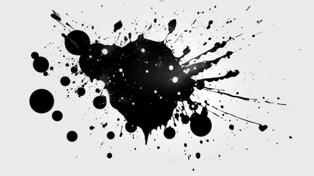 eenvoudige minimalistische splatter blobs stencil styleGenerative AI