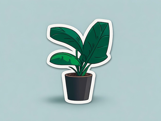 Eenvoudige plantsticker ai-generator