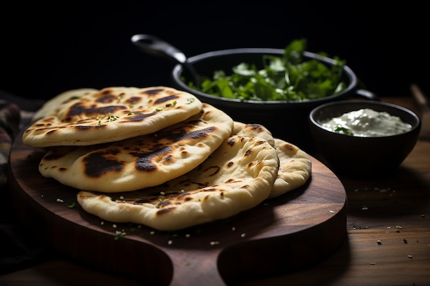 Eenvoudige twee-ingrediënt Naan Indiase keuken