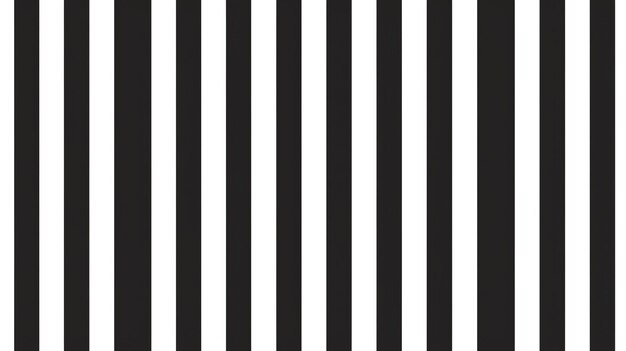Foto eenvoudige zwarte en witte verticale strepen de strepen zijn van gelijke breedte het beeld is schoon en eenvoudig zonder andere elementen