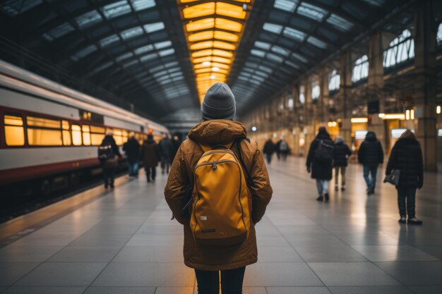 Eenzaam op het treinstation unsplash Generatieve AI