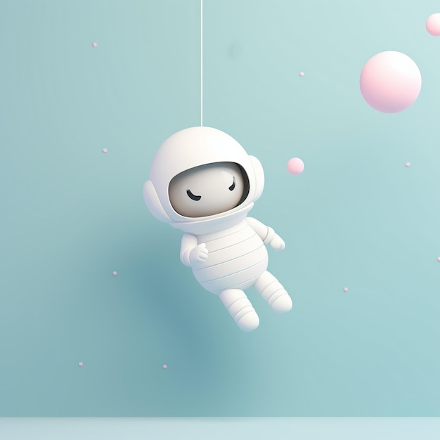 Eenzame astronaut ruimtetuig glinsterend