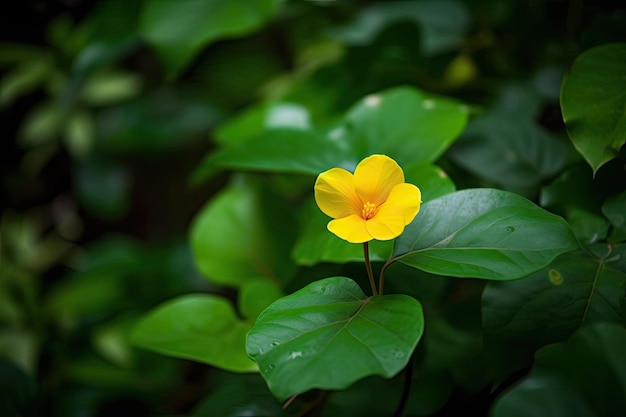 Eenzame bloem die bloeit in een kleurrijke tuin generatieve IA