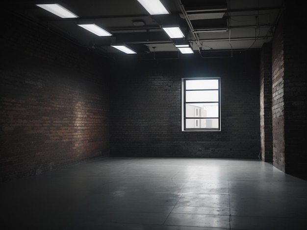 Photo eerie abandonment dark and spooky empty office or basement room