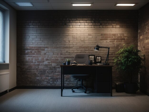 Eerie Abandonment Dark and Spooky Empty Office or Basement Room