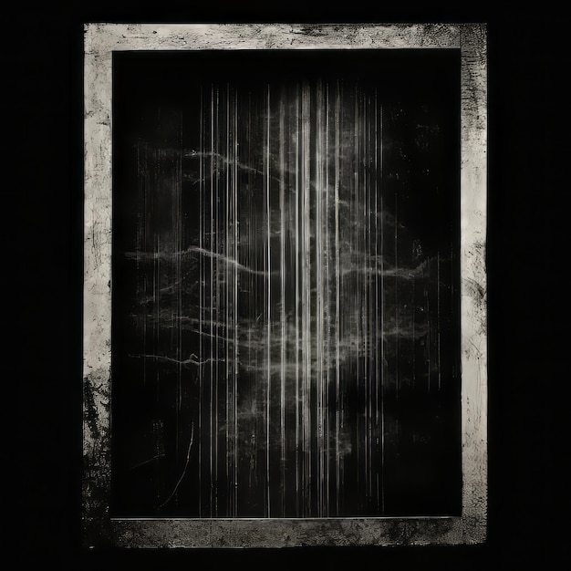 Photo eerie black frame nightmarish imagery with emotional resonance