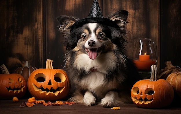 Eerie Halloween Dog Generatieve AI