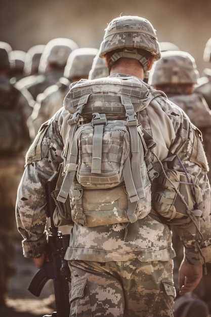 Foto eerwaardige mensen veteranen dag gedenkdag soldaten en camouflage militaire kleding