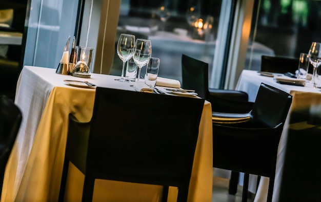 Eettafel in een restaurant