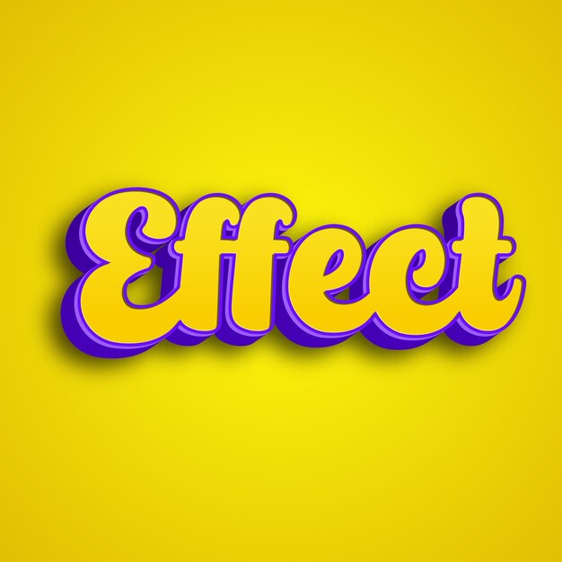 Effect typografie 3d ontwerp geel roze witte achtergrond foto jpg.