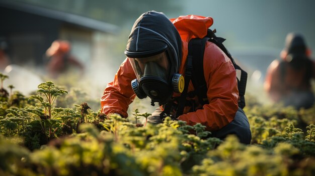 Foto effecten en gebruik van agrochemicaliën chaos