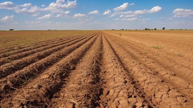 Foto effecten van klimaatverandering op droge landbouwgronden