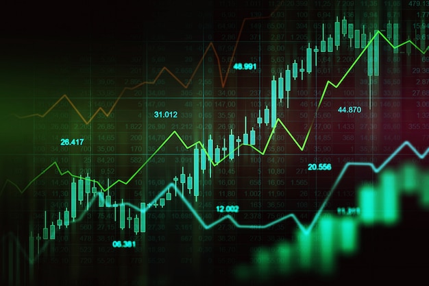 Effectenbeurs of forex handelgrafiek in grafisch concept