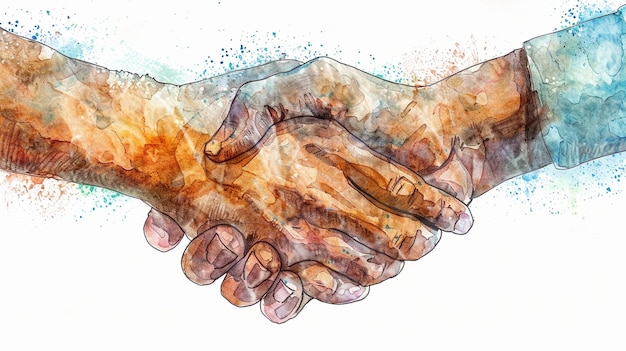 Effective Referral Program Strategies Watercolor Illustration