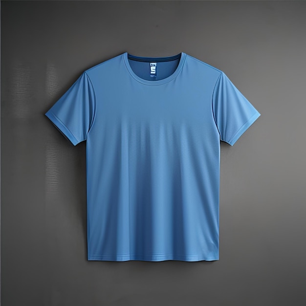 effen blauw mockup blanco shirt