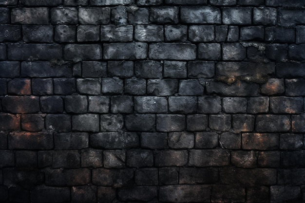 effen gladde donkere zwarte baksteen textuur betonnen wallpaper achtergrond