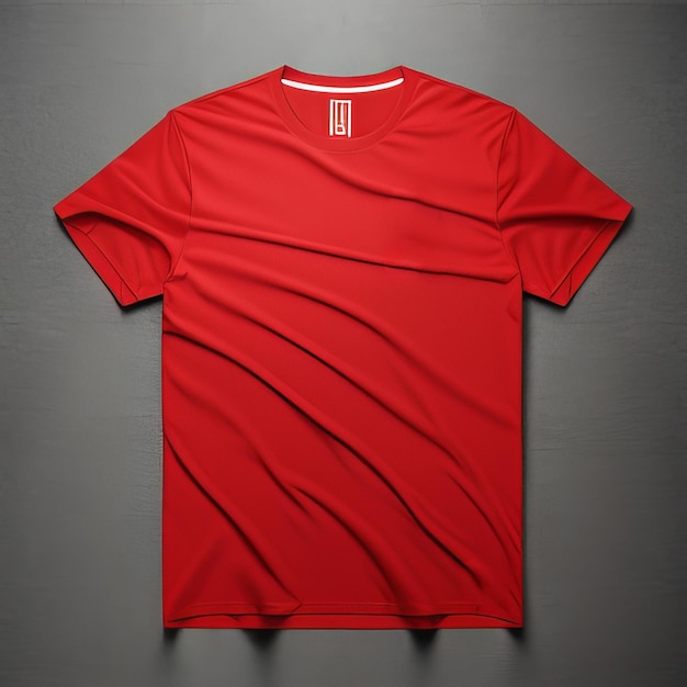 Foto effen rood mockup blanco shirt