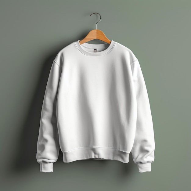 effen wit sweatshirt mockup sjabloon voor mannen vrouwen met ruimte voor logo of ontwerp trui mockup