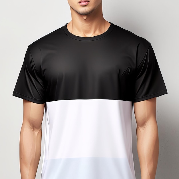 effen zwart mockup blanco shirt