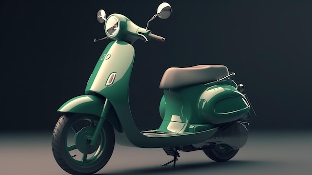 Efficient and electric A 3Drendered scooter exemplifies the future of ecofriendly transportation
