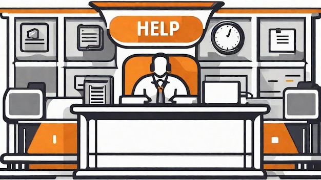 Photo efficient help desk support