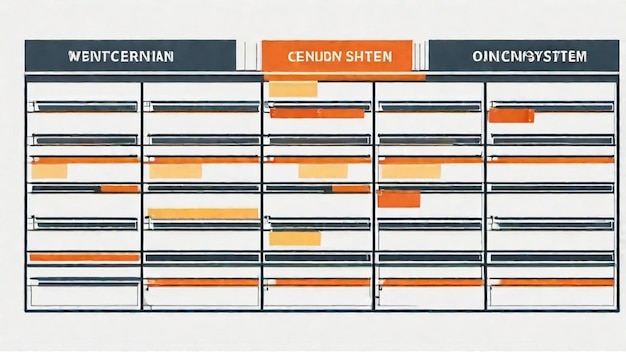 Foto efficiënt kalender- en schema-systeem