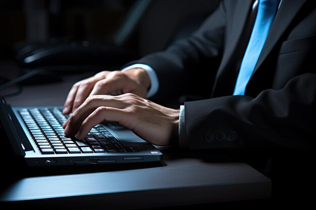 Efficiently Connected A Busy Businessman Tackles Tasks with a Wireless Keyboard