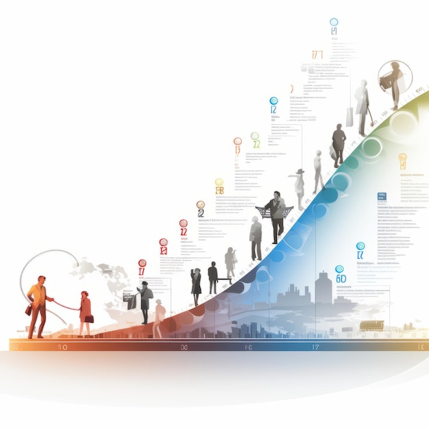 Efficiently visualizing time with the professional timeline diagram a beautiful white background mo