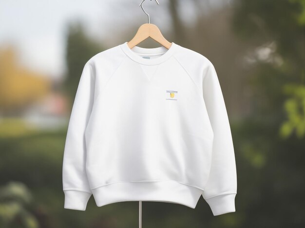 Effortless Elegance Sweatshirt Mockup with Easy Ivory White Colors