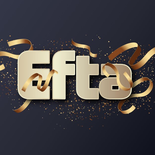 Efta-teksteffect Gouden JPG aantrekkelijke achtergrondkaartfoto