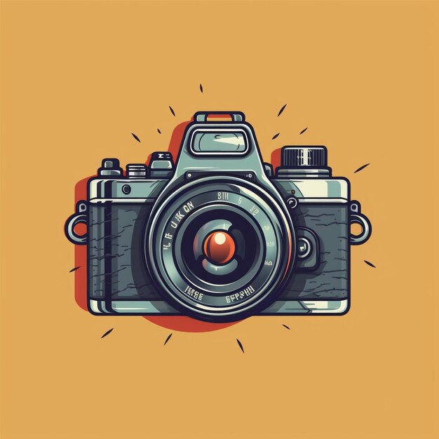 egale kleur camera logo vector