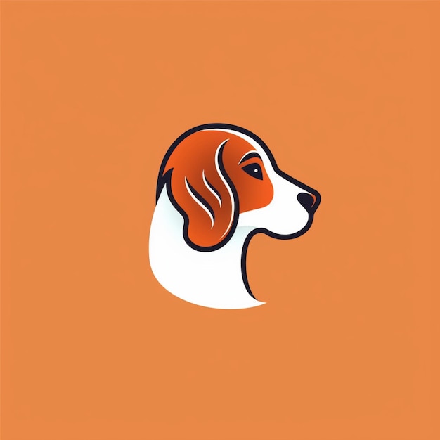 egale kleur hond logo vector