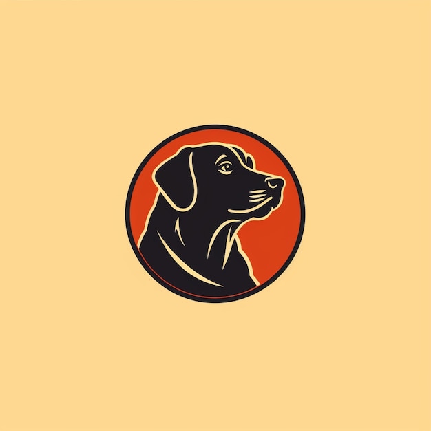 egale kleur hond logo vector