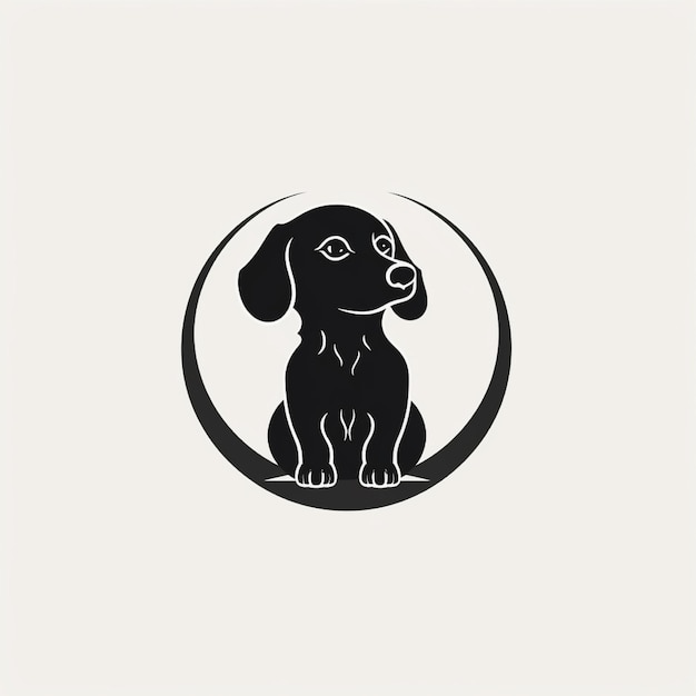 Foto egale kleur hond logo vector