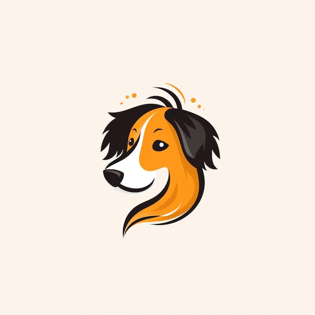 egale kleur hond logo vector