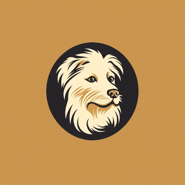 egale kleur hond logo vector