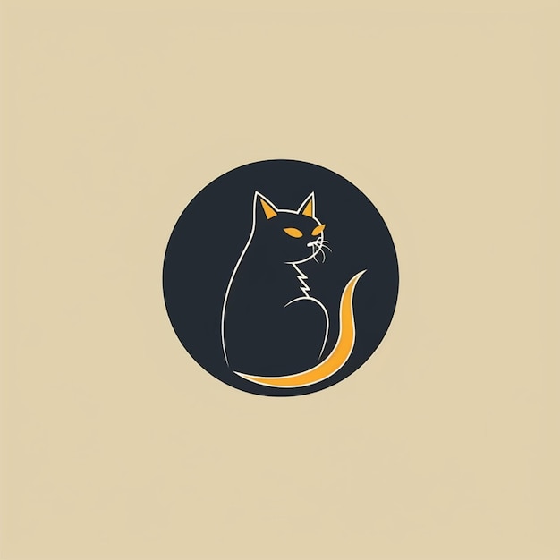 Foto egale kleur kat logo vector