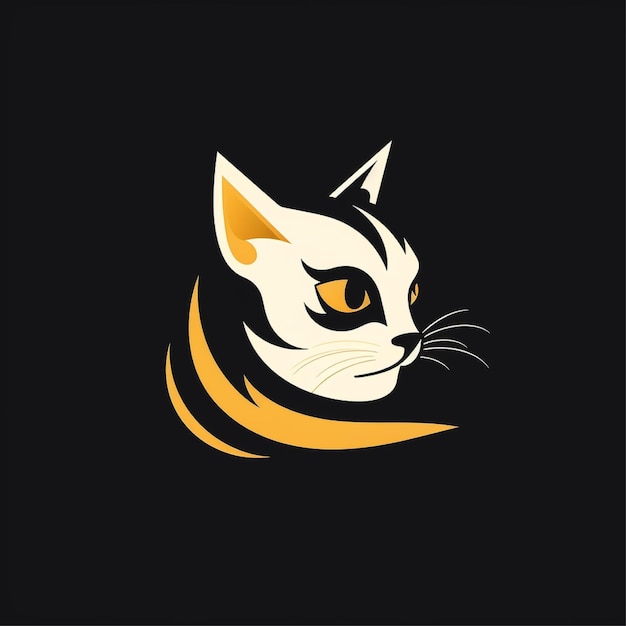 egale kleur kat logo vector