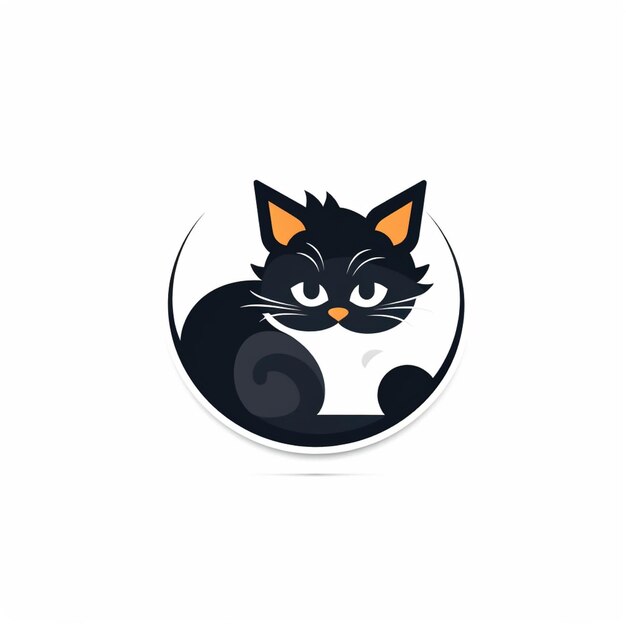 egale kleur kat logo vector