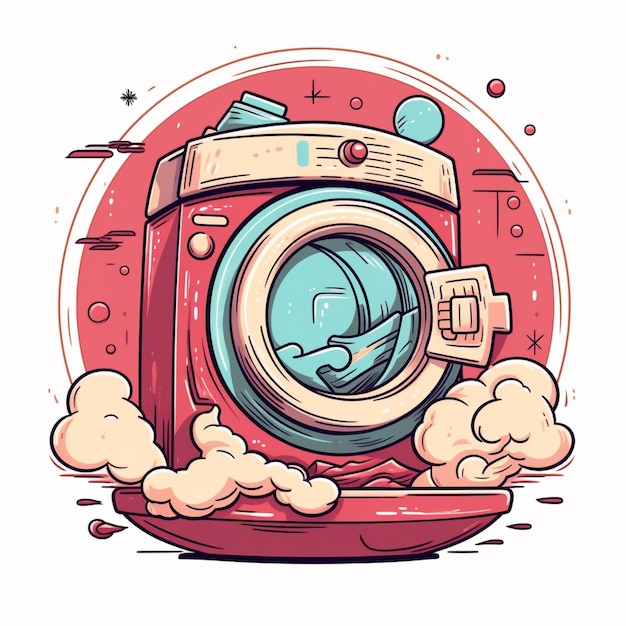 egale kleur kleding wasmachine logo vector