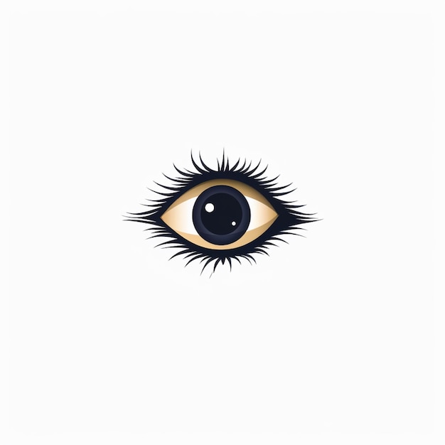 Foto egale kleur oog logo vector