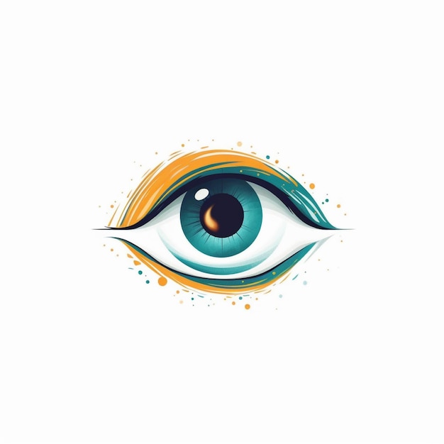 egale kleur oog logo vector