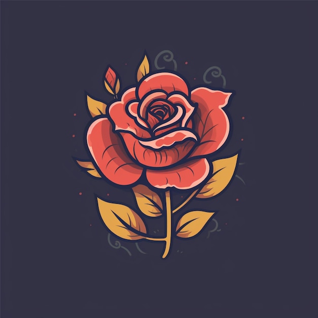 egale kleur roze bloem logo vector